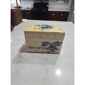Vintage Cape Shore Recipes Holder 02-920 Blueberry USA Box Kitchen Organizer